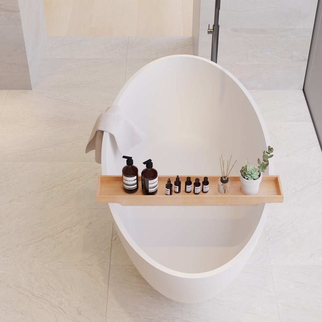 Ideavit SolidEllipse Freestanding Bathtub – Matte White – –