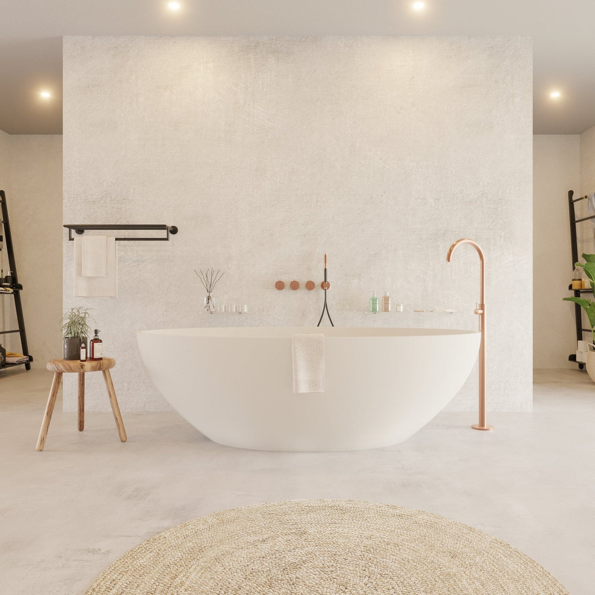 Ideavit SolidEllipse Freestanding Bathtub – Matte White – –