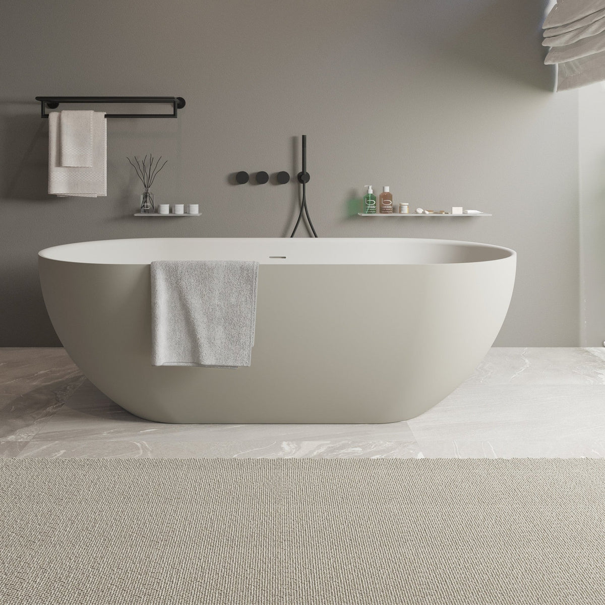 Ideavit SolidEra Freestanding Bathtub - 170 – Grey Beige – –