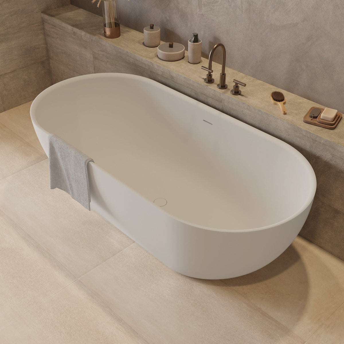 Ideavit SolidEra Freestanding Bathtub - 170 – Matte White – –