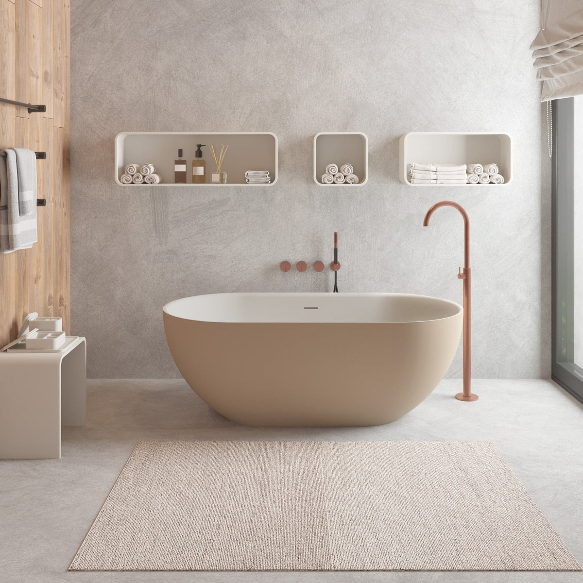 Ideavit SolidEra Freestanding Bathtub – Grey Beige – –