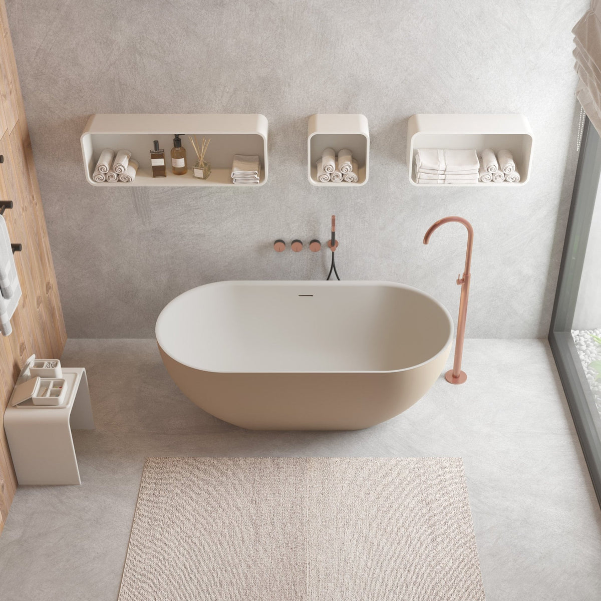 Ideavit SolidEra Freestanding Bathtub – Grey Beige – –