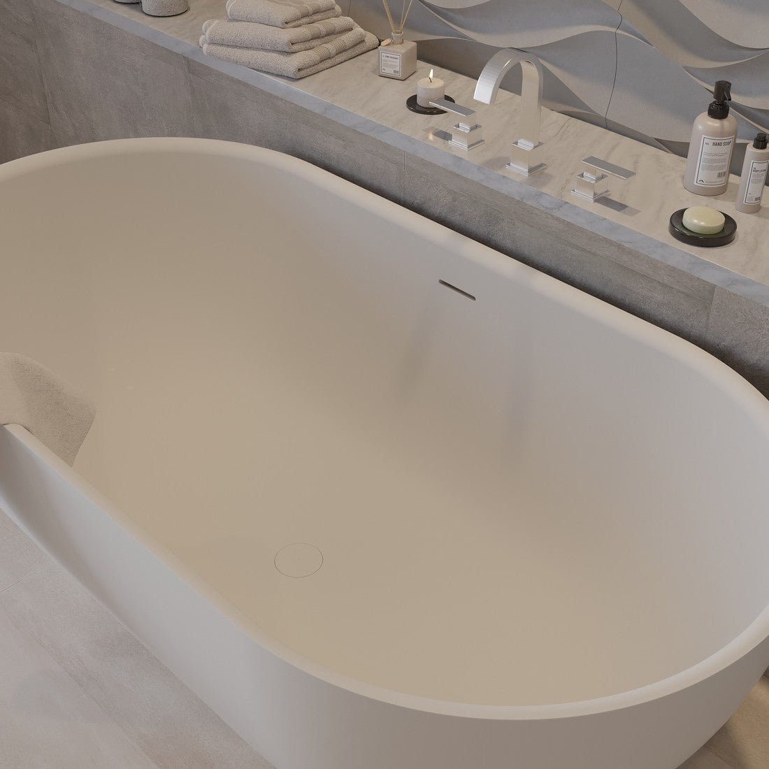 Ideavit SolidEra Freestanding Bathtub – Matte White – –