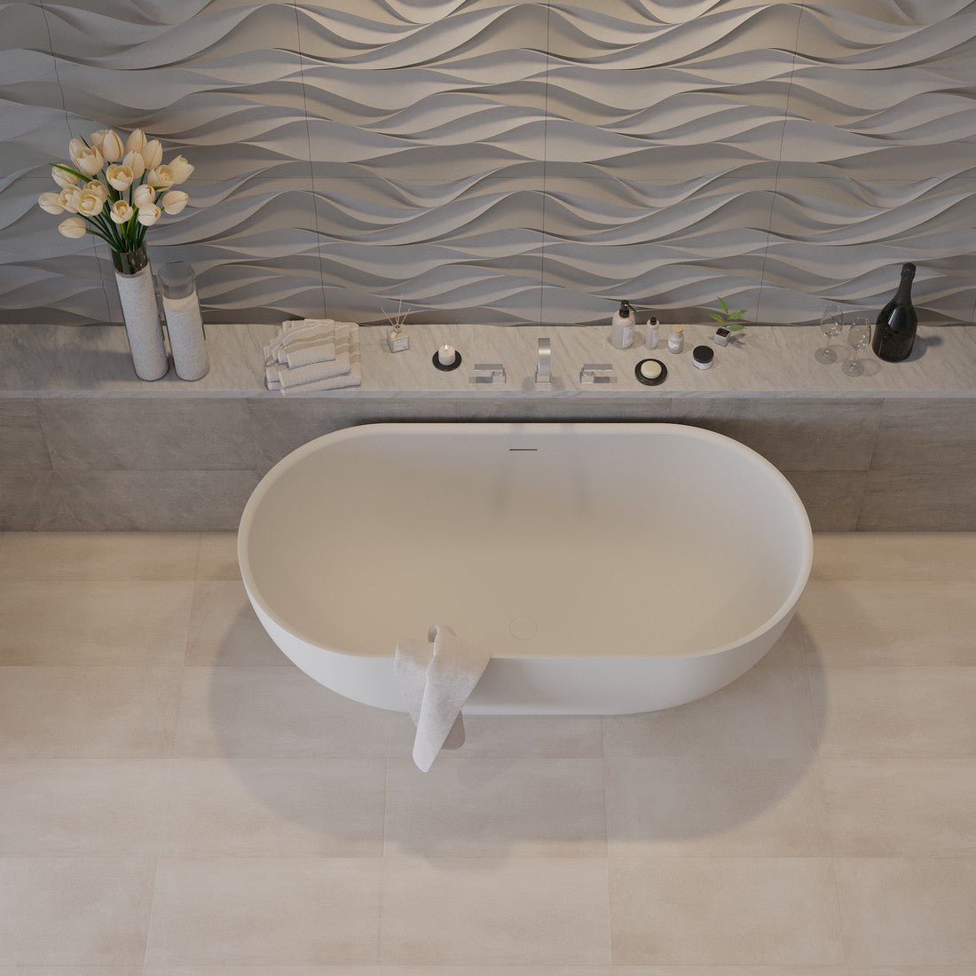 Ideavit SolidEra Freestanding Bathtub – Matte White – –