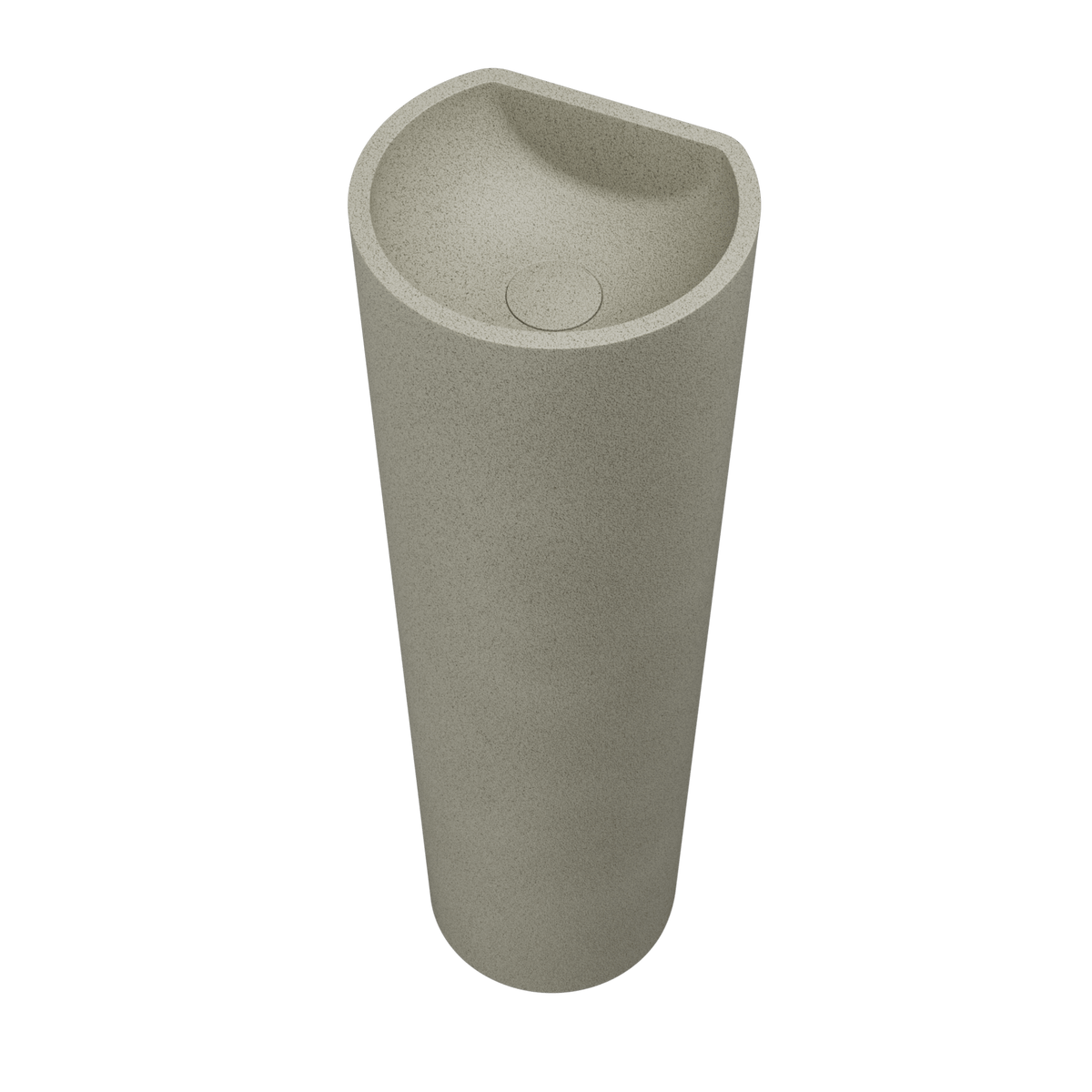 Ideavit SolidEvo - D1 Concrete Pedestal Sink – 35" Matte Beige Concrete – – –