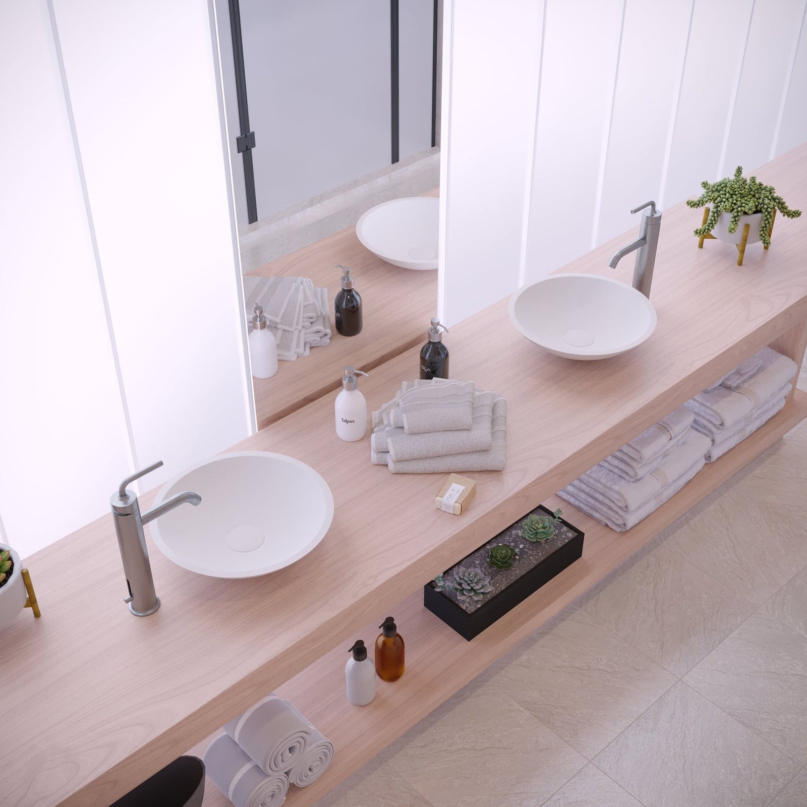 Ideavit SolidFox Vessel Sink – 14" Matte White – – –