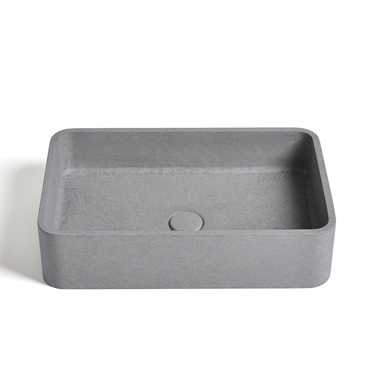 Ideavit SolidGaia Vessel Sink – 20" Concrete Finishes – Grey Concrete – –
