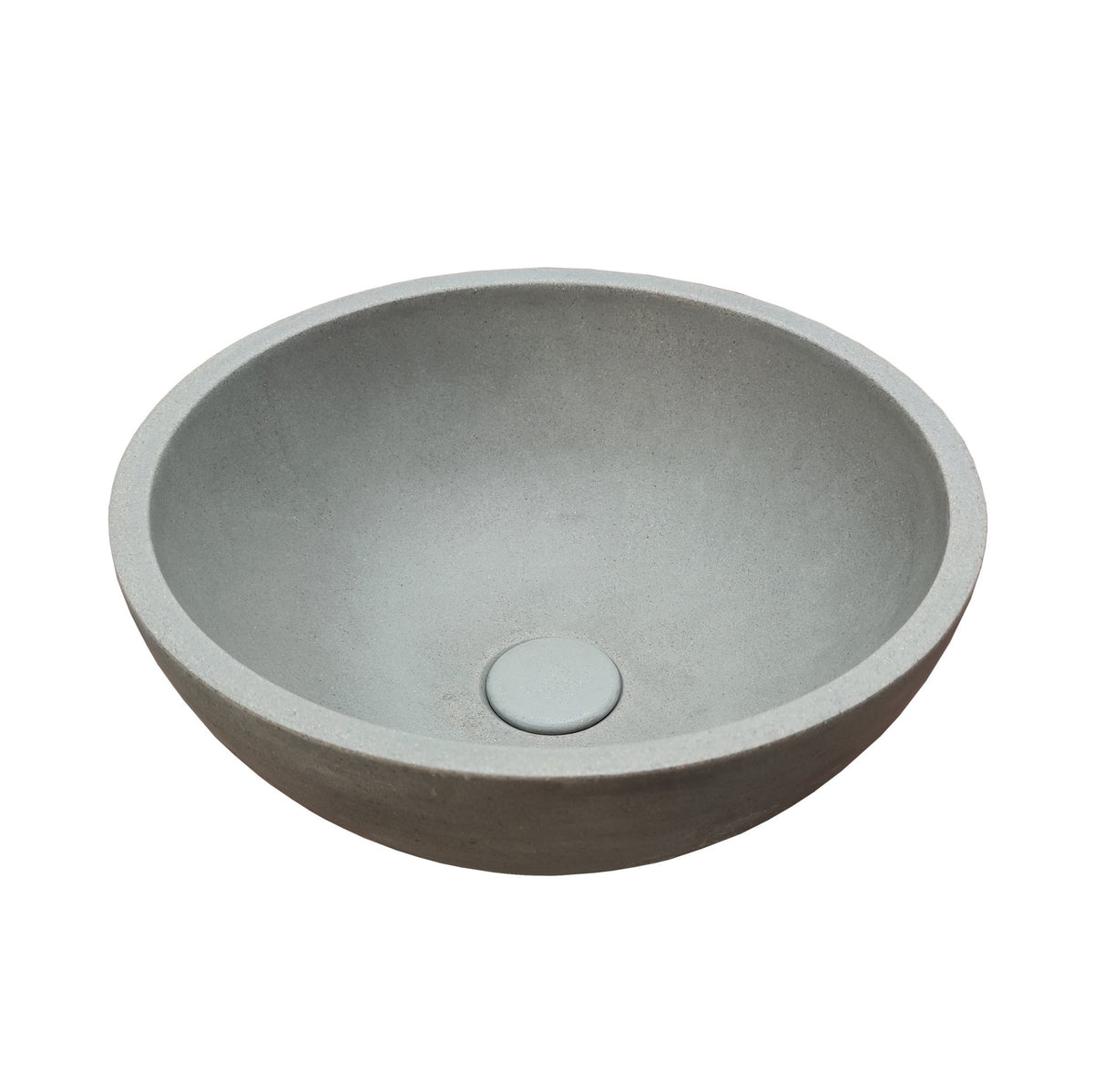 Ideavit SolidGem Concrete Vessel Sink – 14" Beige / Taupe – Taupe Concrete – –