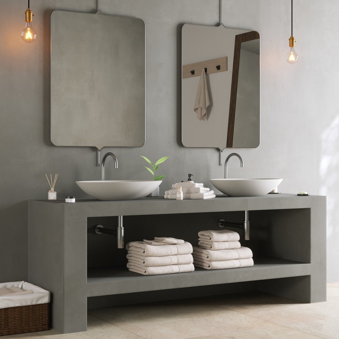 Ideavit SolidJazz 70 Vessel Sink – 28" Matte White – – –