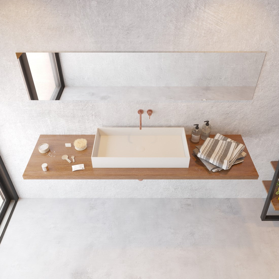 Ideavit SolidJoy 75 Vessel Sink – 30" Matte White – – –