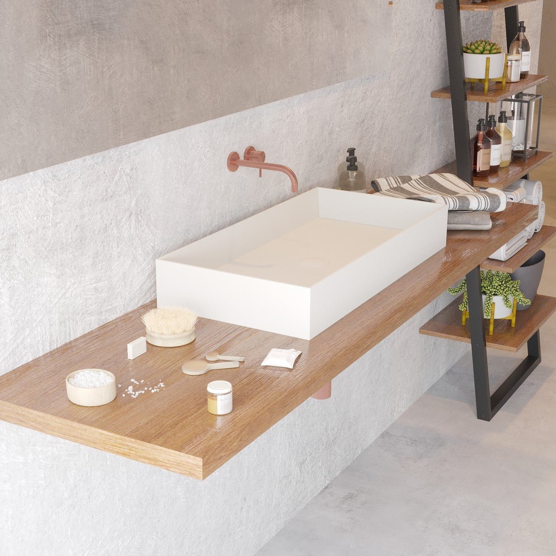 Ideavit SolidJoy 75 Vessel Sink – 30" Matte White – – –