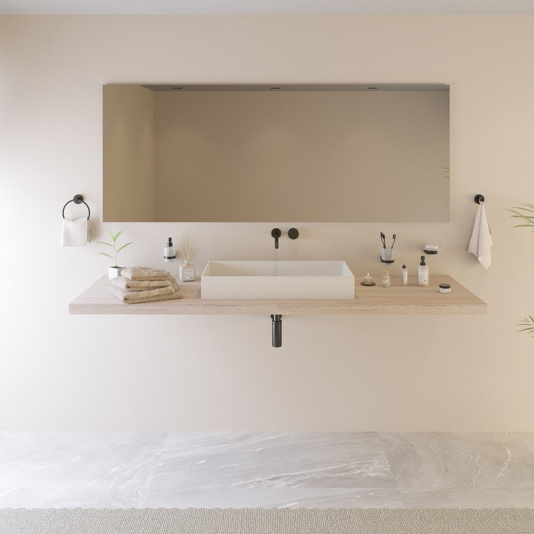 Ideavit SolidJoy 75 Vessel Sink – 30" Matte White – – –