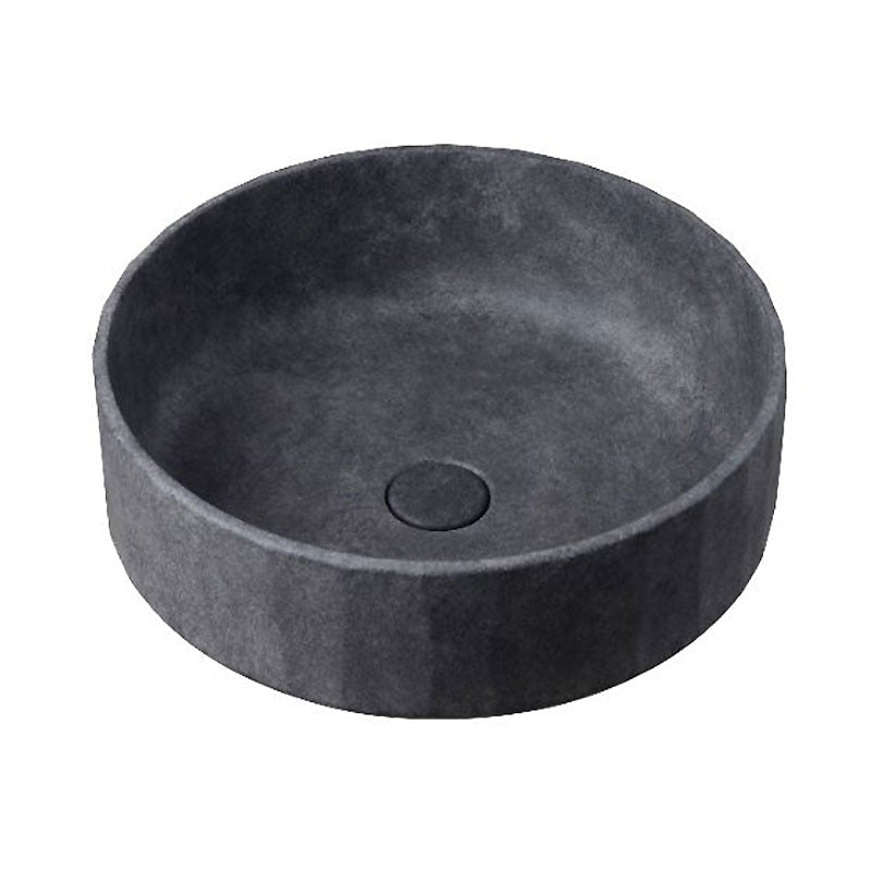 Ideavit SolidLixir Concrete Vessel Sink – 17" Beige / Dark Grey – Dark Grey Concrete – –