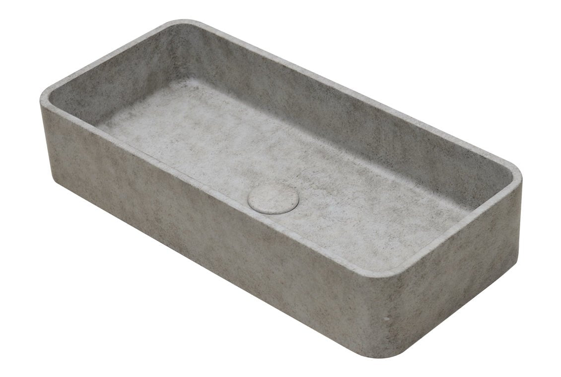 Ideavit SolidMax Vessel Sink – 24" Concrete Finishes – Beige Concrete – –