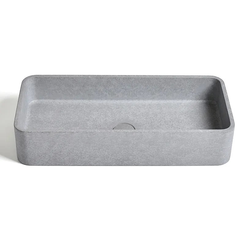 Ideavit SolidMax Vessel Sink – 24" Concrete Finishes – Grey Concrete – –