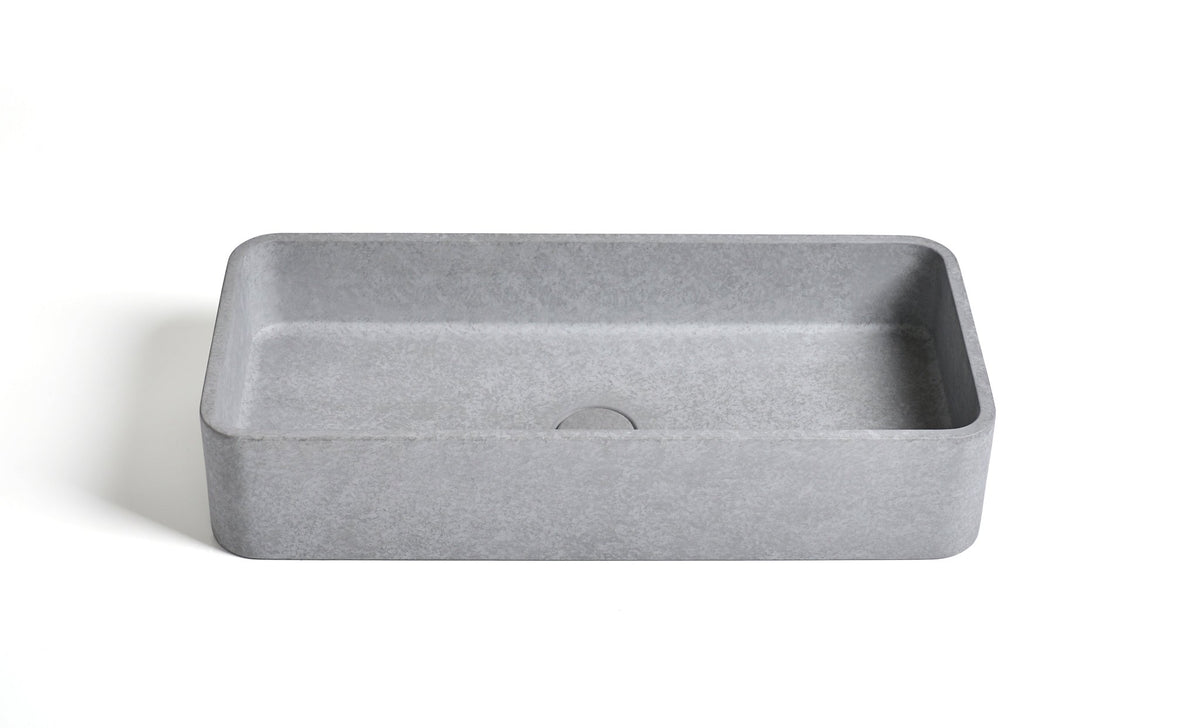 Ideavit SolidMax Vessel Sink – 24" Concrete Finishes – Grey Concrete – –