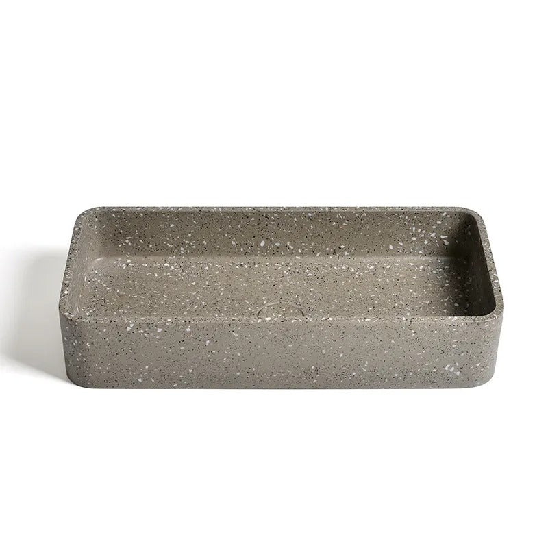 Ideavit SolidMax Vessel Sink – 24" Grey Terrazzo – – –