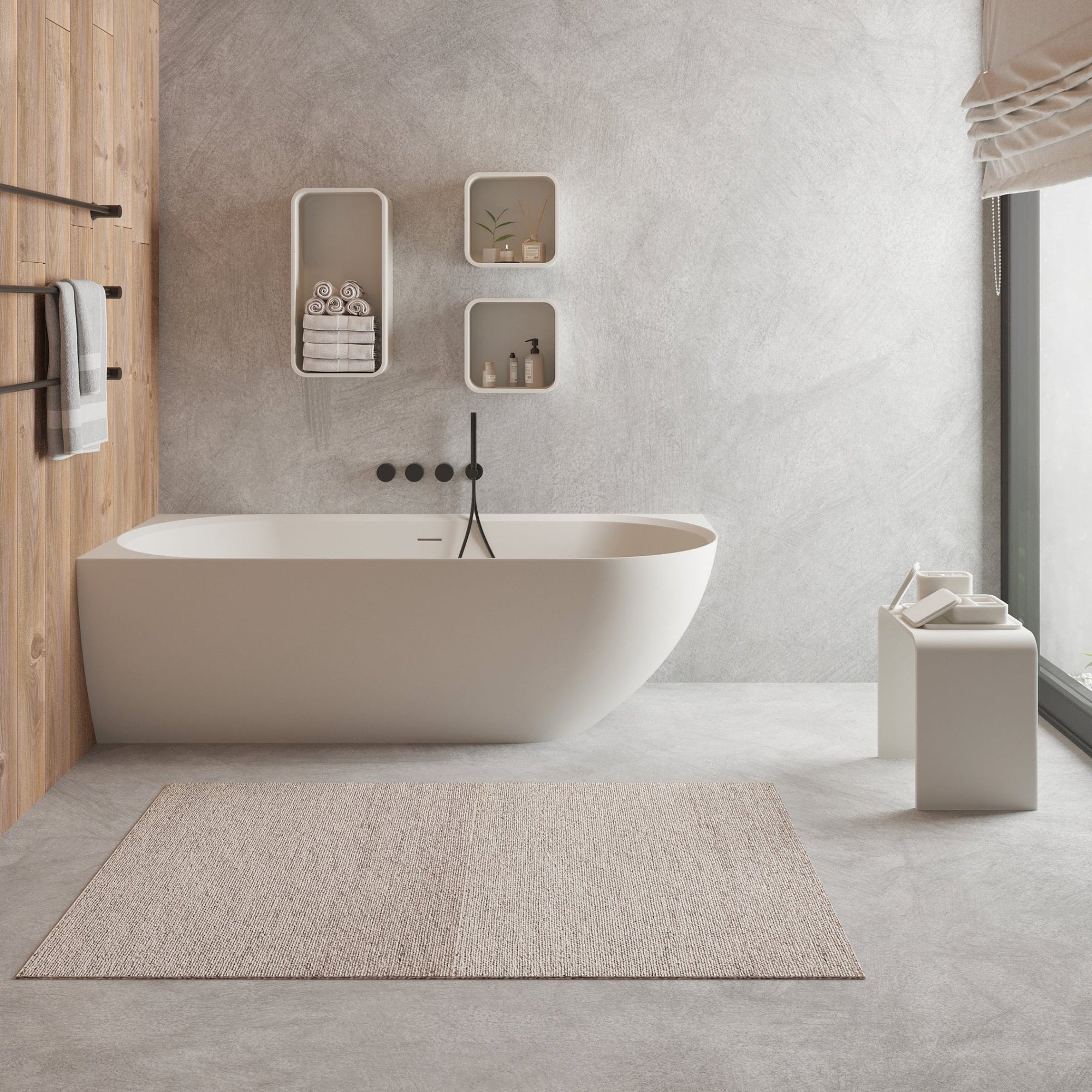 Ideavit SolidNova - L Back to Wall Bathtub – – –