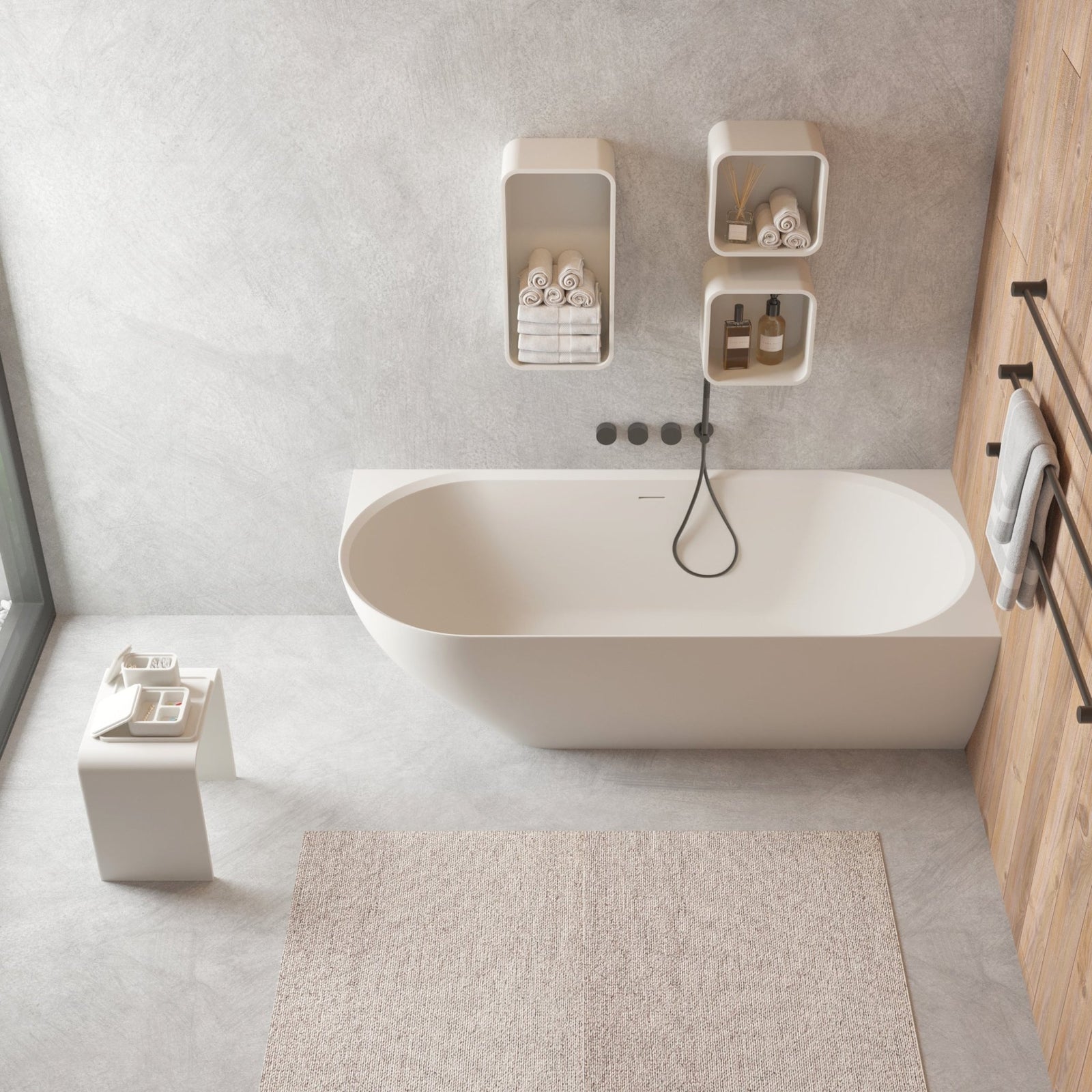 Ideavit SolidNova - R Back to Wall Bathtub – – –