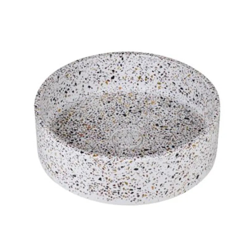 Ideavit SolidOra Vessel Sink – 15" Cream / Grey Terrazzo – Terrazzo Cream – –