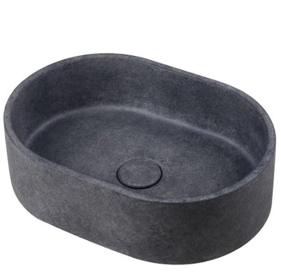 Ideavit SolidRock Vessel Sink – 16" Concrete Finishes – Dark Grey Concrete – –