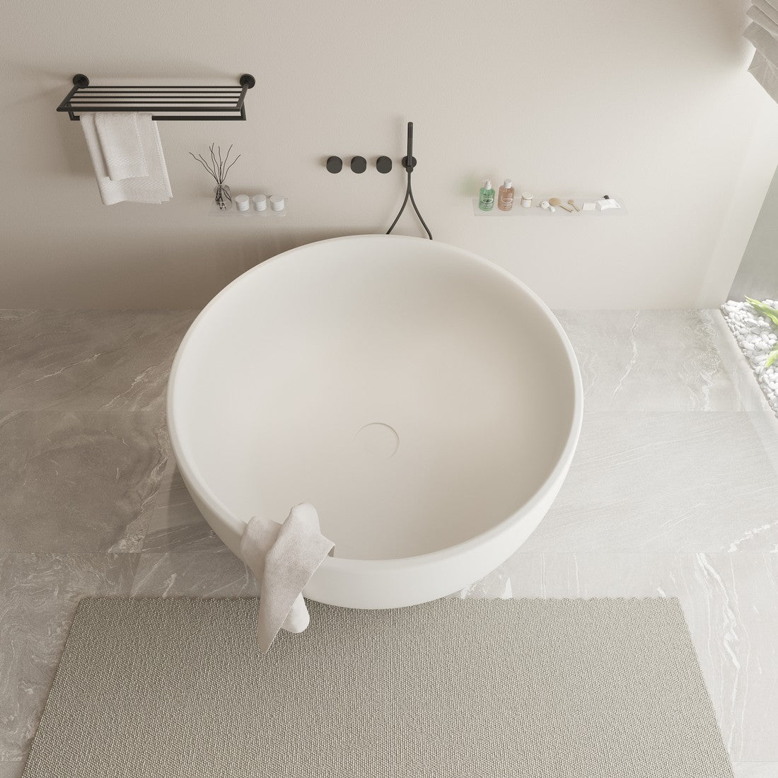 Ideavit SolidRound Freestanding Bathtub – – –