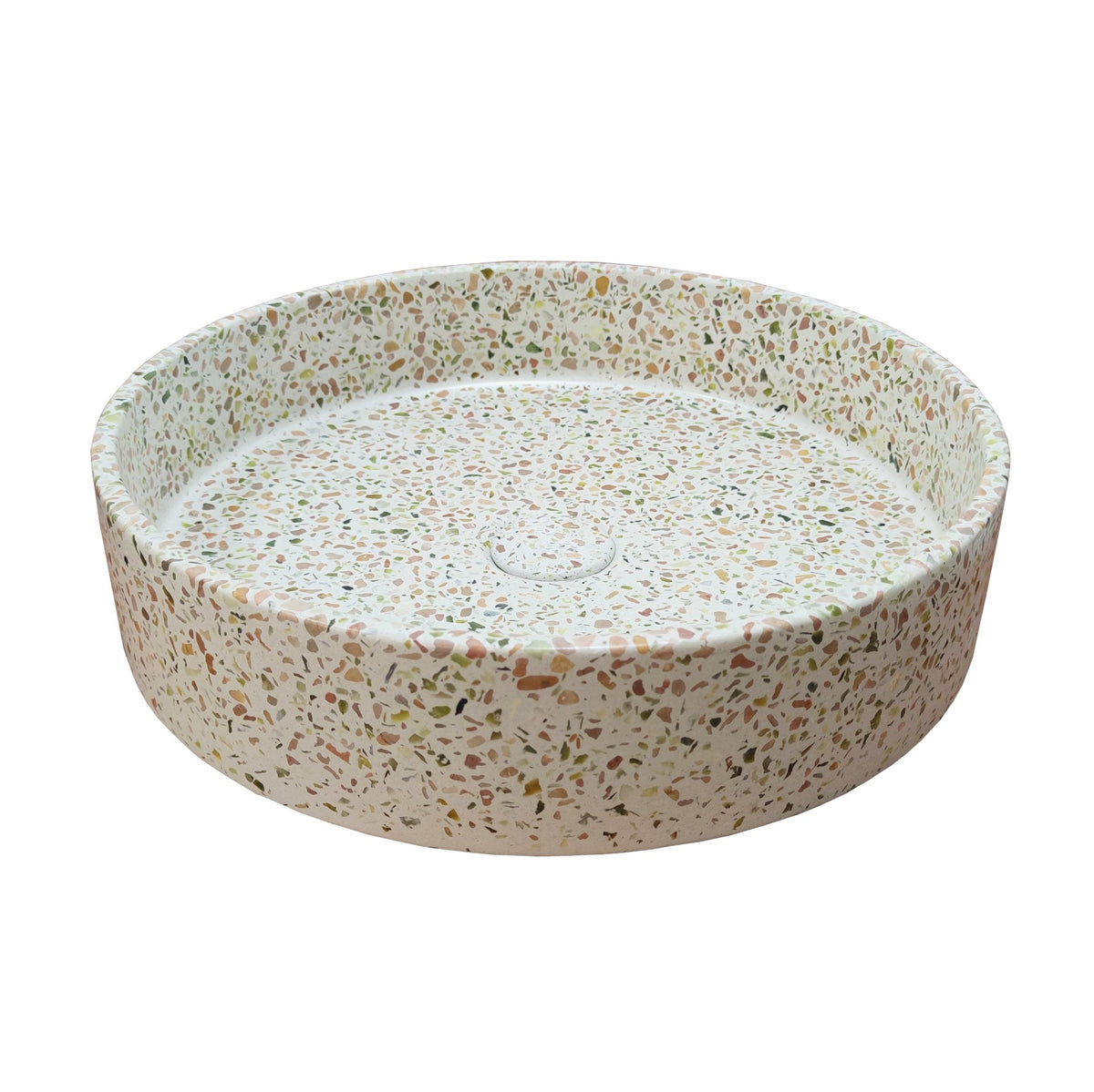 Ideavit SolidSmart Vessel Sink – 17" Green / White Terrazzo – White Terrazzo – –
