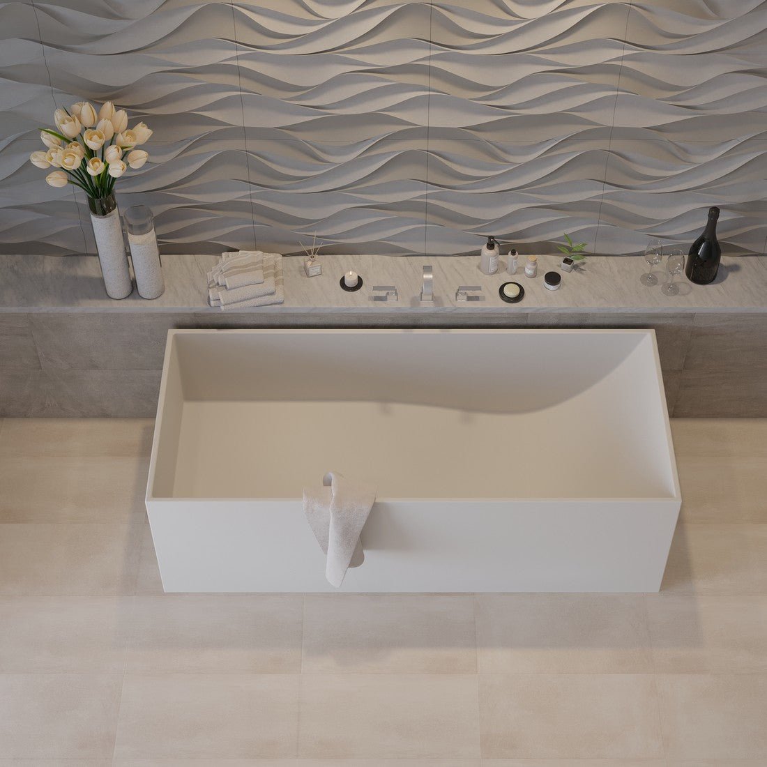 Ideavit SolidStar Freestanding Bathtub – 76 gal – –
