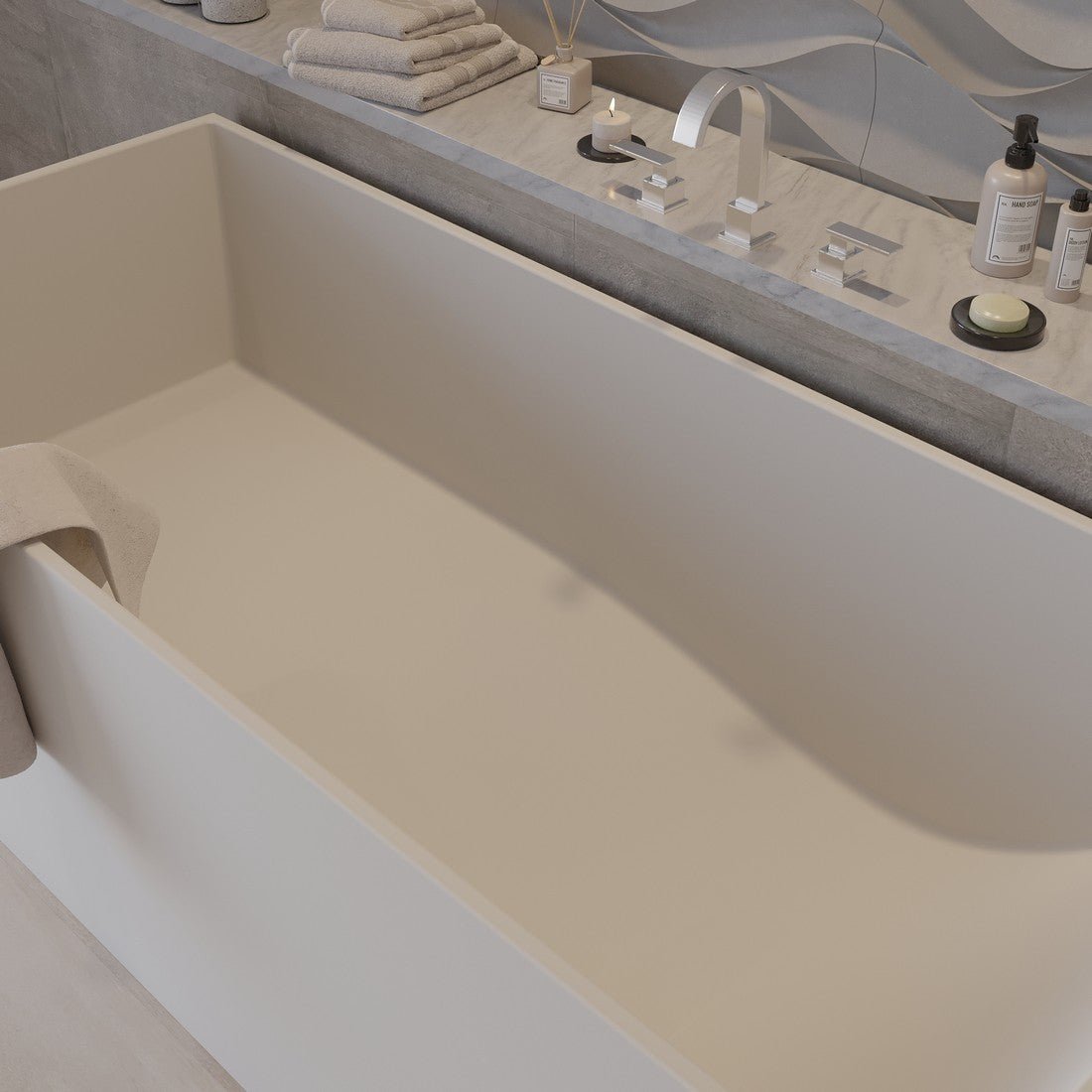 Ideavit SolidStar Freestanding Bathtub – 76 gal – –