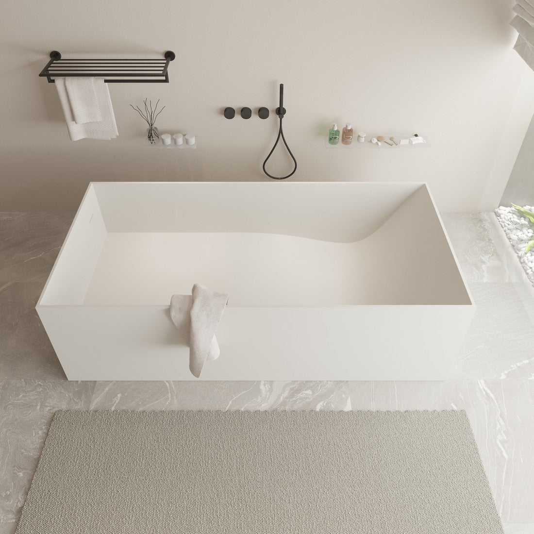 Ideavit SolidStar Freestanding Bathtub – 82 gal – –
