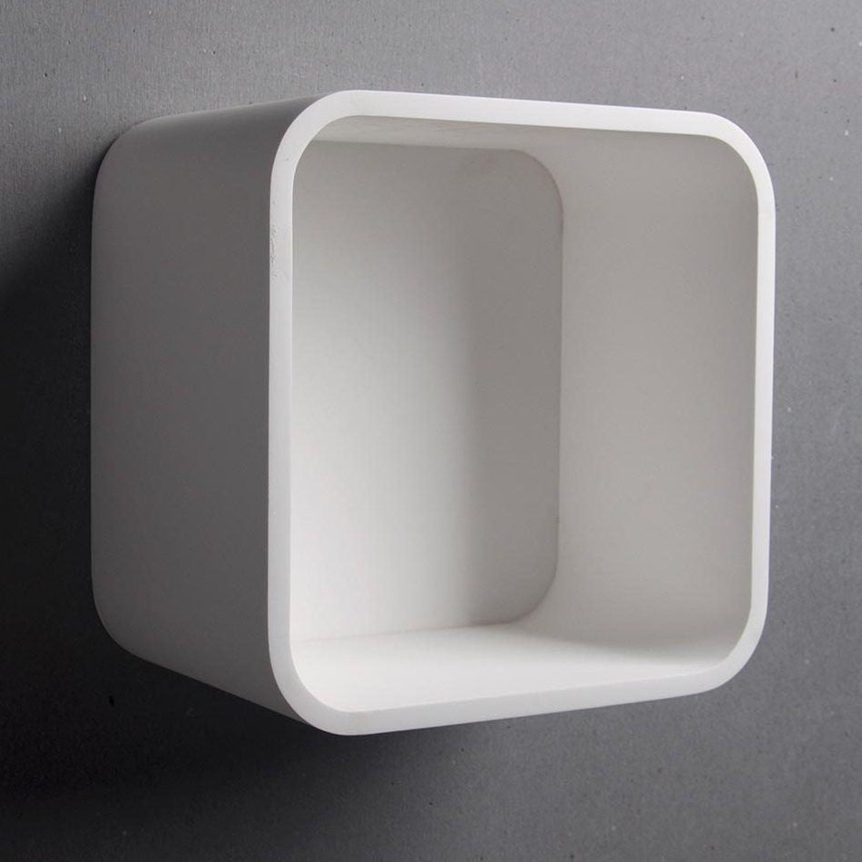 Ideavit SolidTondo 30 Solid Surface Shelf – 12" Matte White – – –