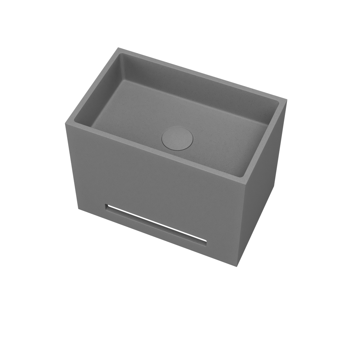 Ideavit SolidWall Wall - Mounted Concrete Sink – 16" Grey / Taupe – Gray – –