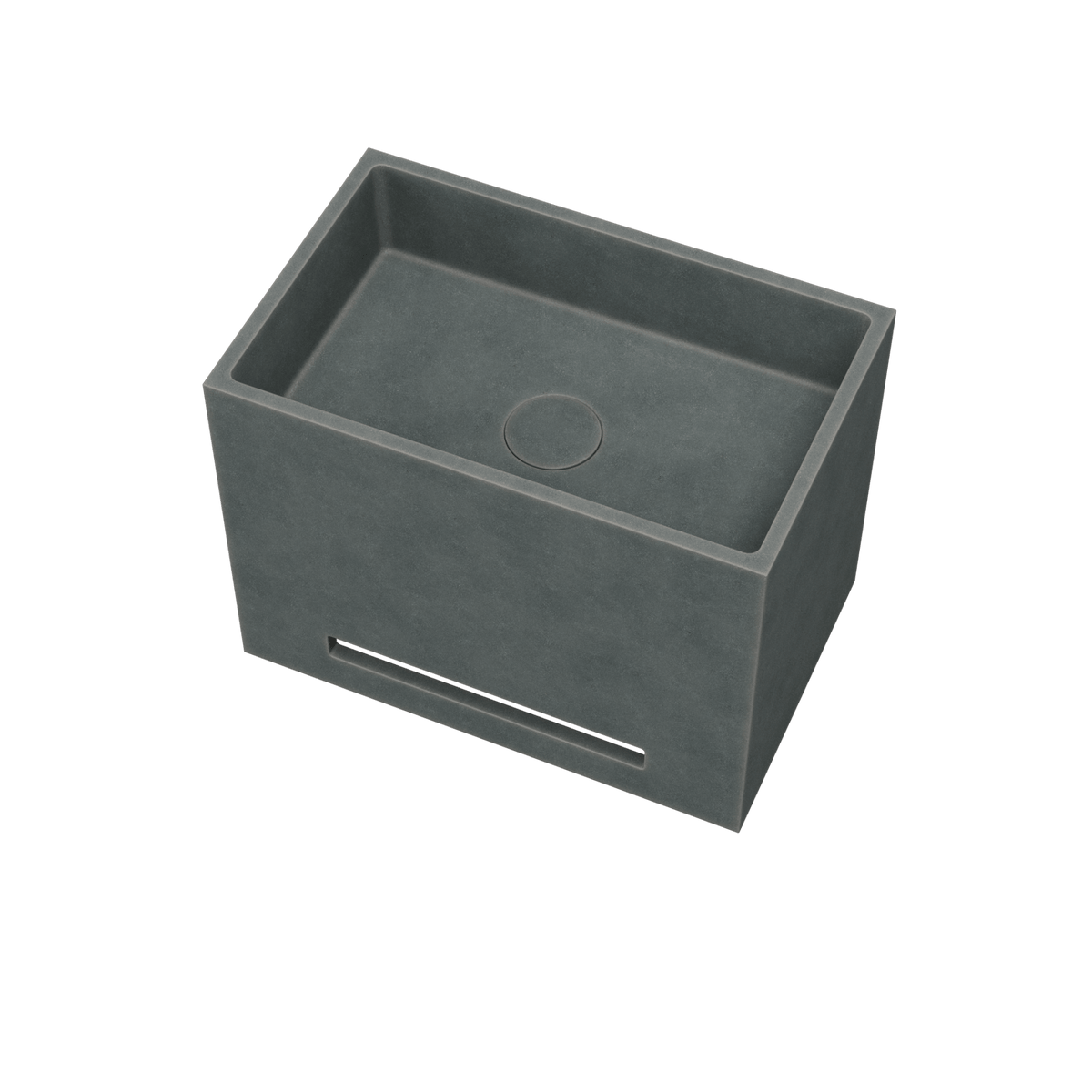 Ideavit SolidWall Wall - Mounted Concrete Sink – 16" Grey / Taupe – Taupe – –