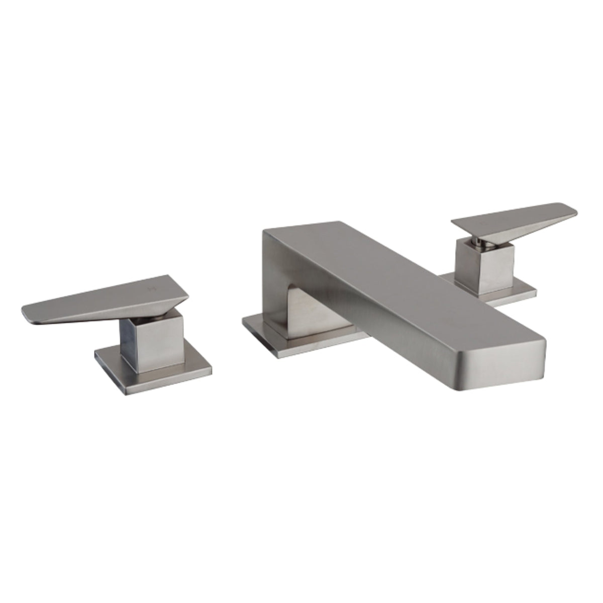 LaToscana QUADRO Roman Tub with Lever Handles – Brushed Nickel – –