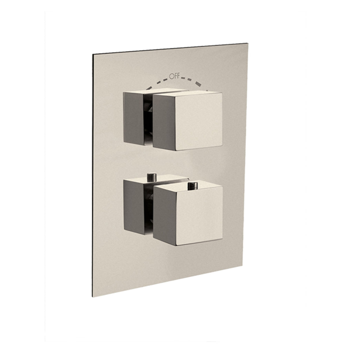 LaToscana QUADRO Thermostatic Tub and Shower Set TRIM (Requires Rough Valve 691) – Brushed Nickel – –
