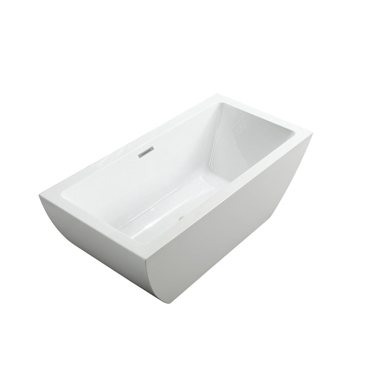 Livorno 59 inch Freestanding Bathtub in Glossy White - Bellaterra Home - Mihodo