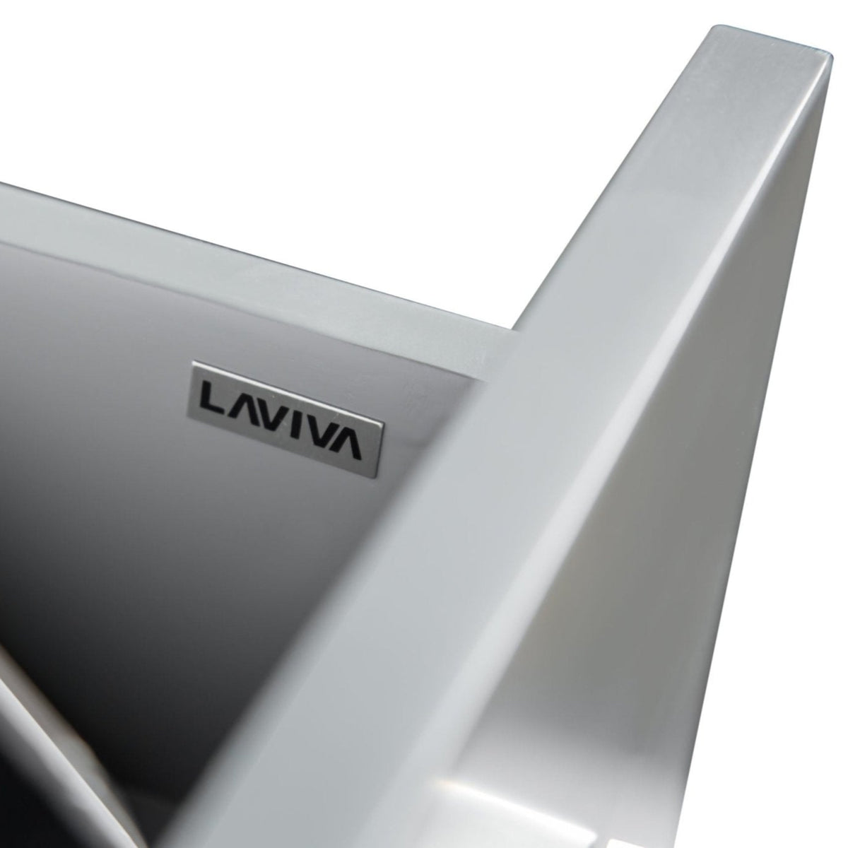 Nova 32&quot; Grey Bathroom Vanity with White Ceramic Basin Countertop - LAVIVA - Mihodo