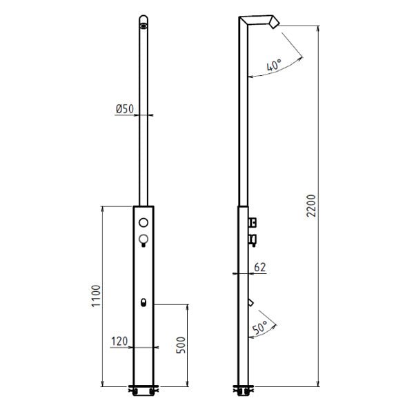 Rain Therapy Freestanding Outdoor Shower with Rain Head – 87" – Rain Head + Foot Rinse – RT Matte Black –