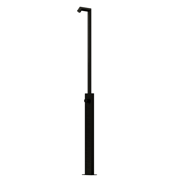 Rain Therapy Freestanding Outdoor Shower with Rain Head – 87" – Rain Head Only – RT Brushed Gunmetal PVD –