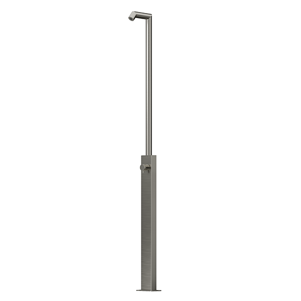 Rain Therapy Freestanding Outdoor Shower with Rain Head – 87" – Rain Head Only – RT Brushed Stainless Steel –