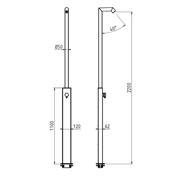 Rain Therapy Freestanding Outdoor Shower with Rain Head – 87" – Rain Head Only – RT Matte Black –