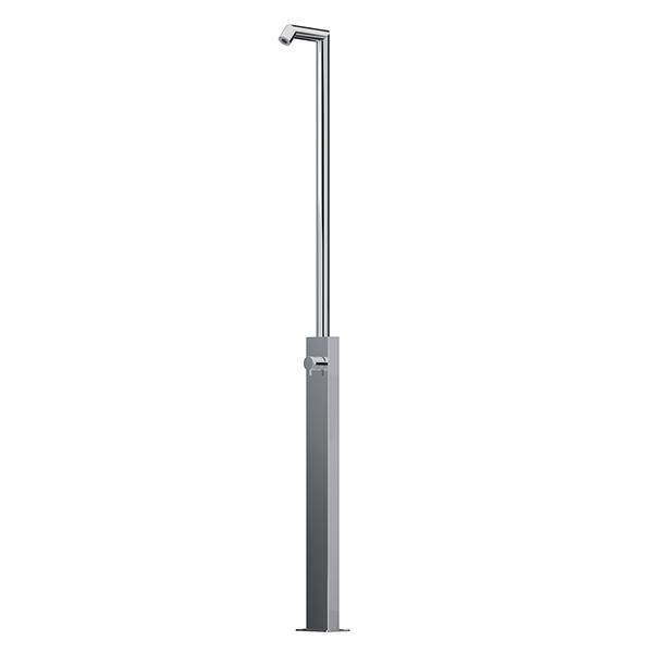 Rain Therapy Freestanding Outdoor Shower with Rain Head – 87" – Rain Head Only – RT Polished Stainless Steel –