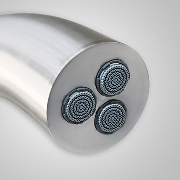 Rain Therapy Freestanding Outdoor Shower with Rain Head & Shower Wand – 95" – – –