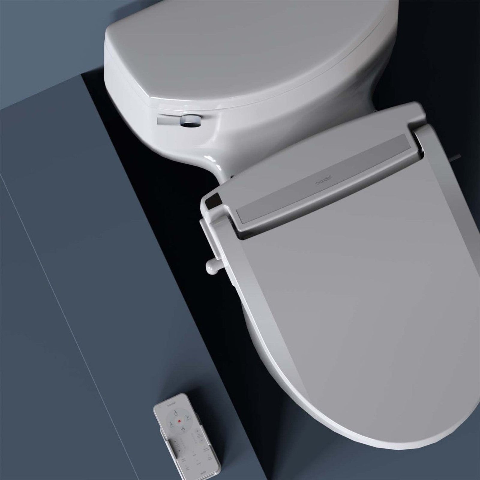 Brondell Swash Select EM617 Bidet Seat with Warm Air Dryer – Elongated – White –