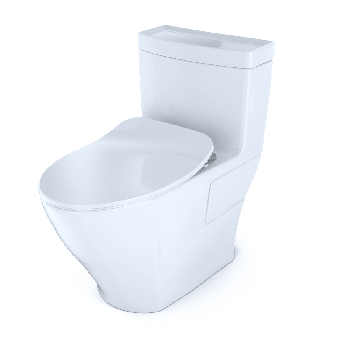 TOTO® Aimes® One-Piece Elongated 1.28 gpf Toilet with CeFIONtect® and Softclose® Seat – Elongated – Cotton White –