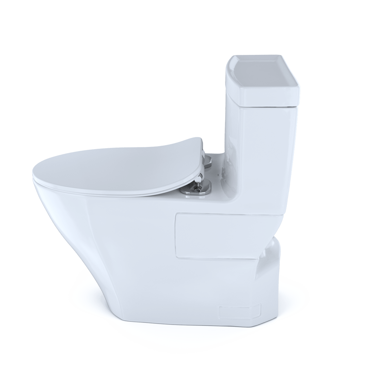 TOTO® Aimes® One-Piece Elongated 1.28 gpf Toilet with CeFIONtect® and Softclose® Seat – Elongated – Cotton White –