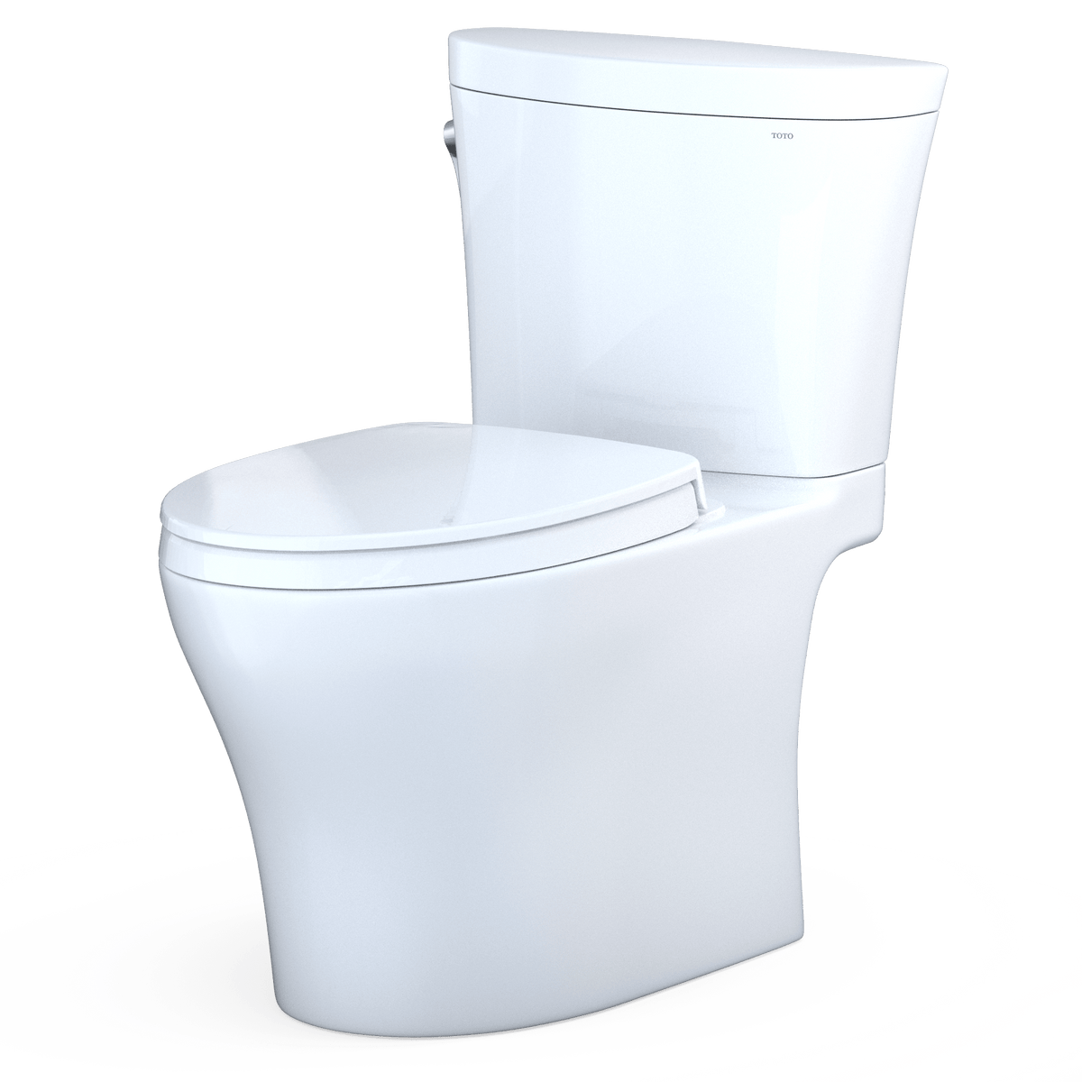 TOTO® Aquia IV® Arc Two-Piece Elongated Dual Flush 1.28 and 0.9 gpf Universal Height Toilet with CeFIONtect® – Elongated – –