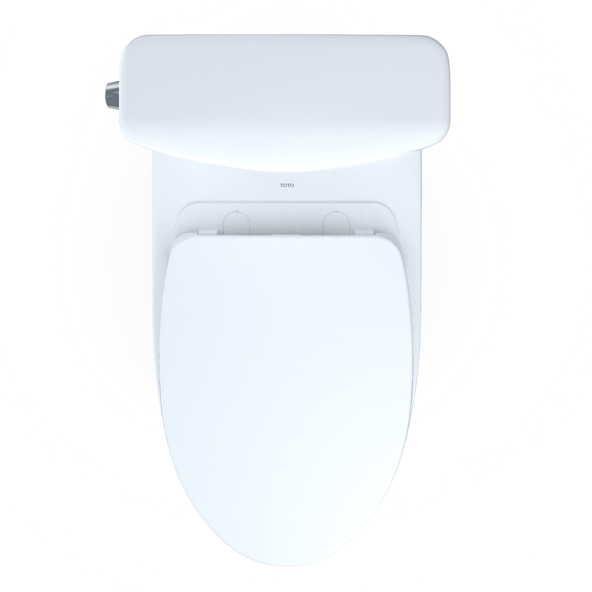 TOTO® Aquia IV® Cube Two-Piece Elongated Dual Flush 1.28 and 0.9 gpf Universal Height Toilet with CeFIONtect® – Elongated – Cotton White –
