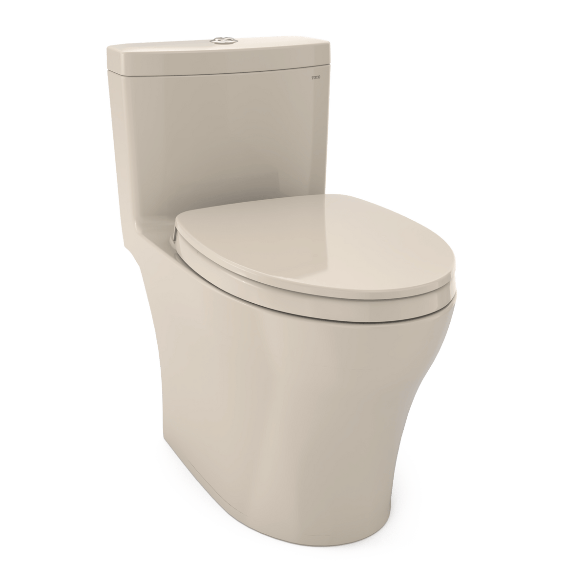 TOTO® Aquia® IV One-Piece Elongated Dual Flush 1.28 and 0.9 gpf Universal Height – Bone – –
