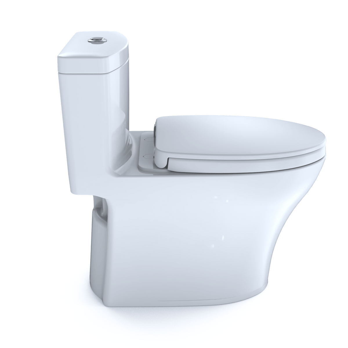 TOTO® Aquia® IV One-Piece Elongated Dual Flush 1.28 and 0.9 gpf Universal Height – Cotton White – –
